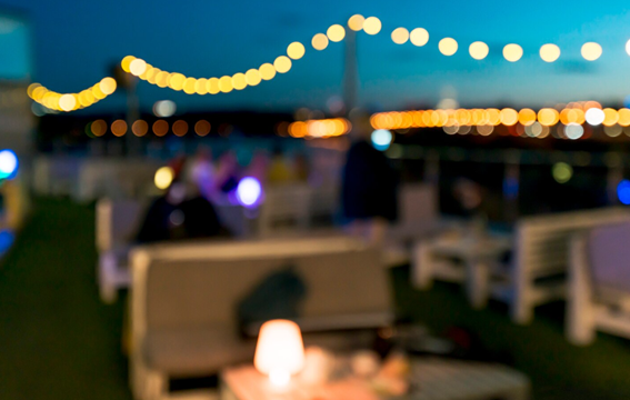 Iluminación terraza restaurante