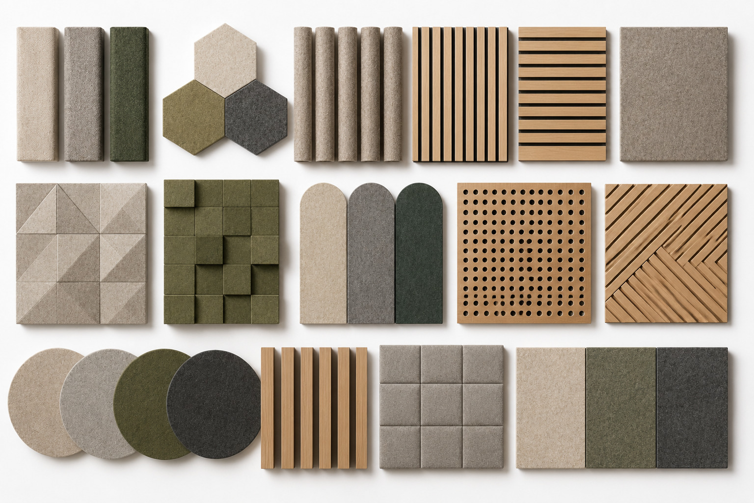 Materiales acústicos adecuados